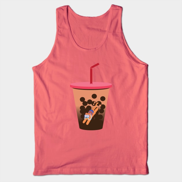 Diving for Milk Tea Pearls (Original Flavor) Tank Top by monsterpancakes